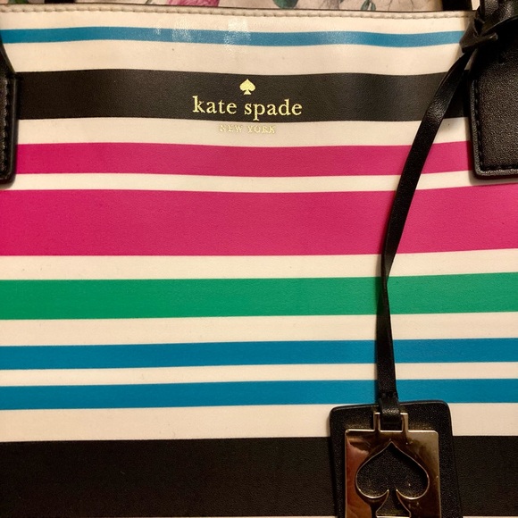 Awesome striped Kate Spade original  NWT Tote - Picture 4 of 6